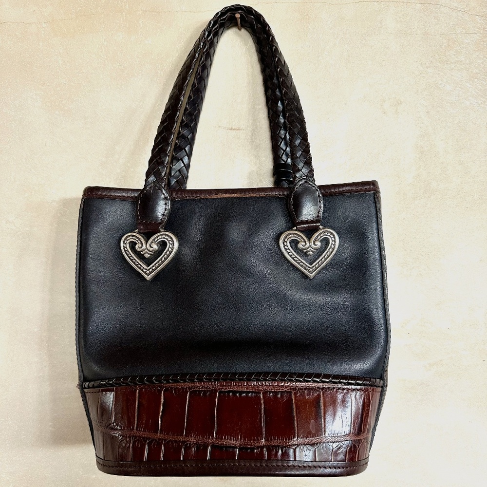 Mini Brighton Bucket Bag with croc detail